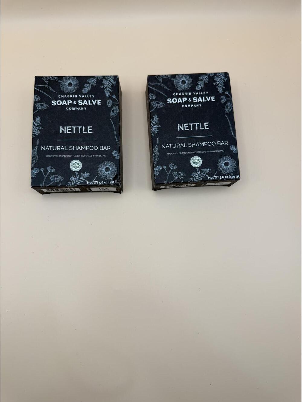 Set of 2 Chagrin Valley Shampoo Bars - Nettle & Herb Garden 5.6oz - Organic -NEW